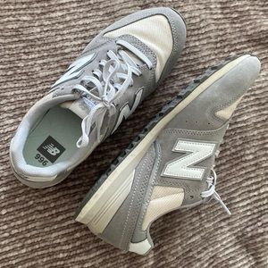 New Balance Gray and Cream Sneakers